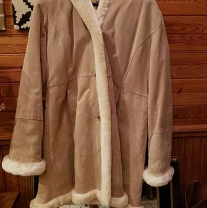 NWOT Suede Leather Coat